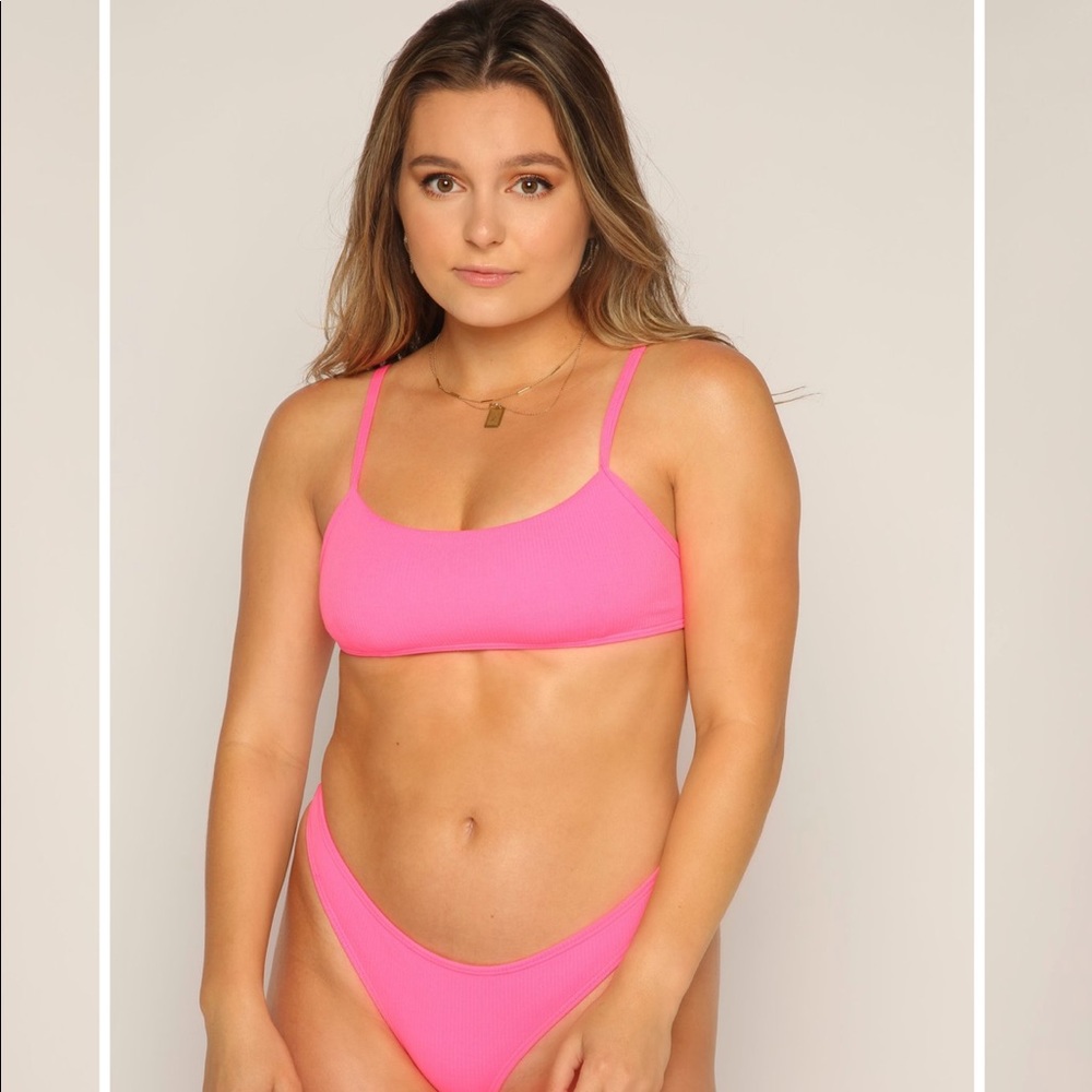 sunny bunny olivia pink swim set